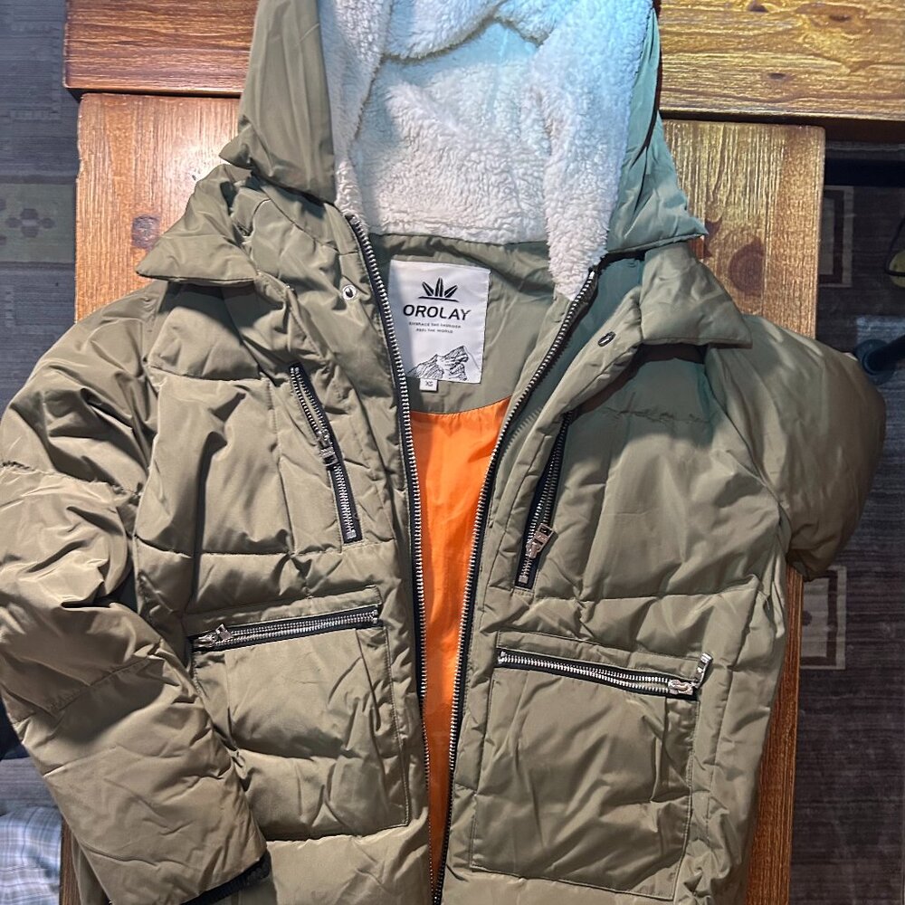 Orolay Down Jacket Olive Green – Women’s XS – Fleece Lined - Popular Amazon Coat